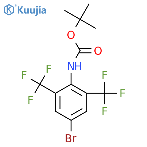 tert-butyl N-4-bromo-2,6-bis(trifluoromethyl)phenylcarbamate structure