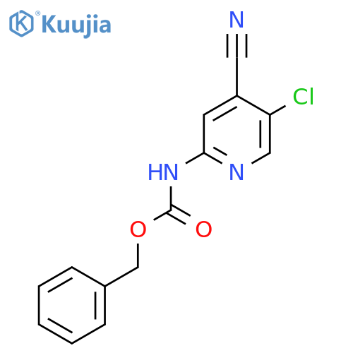 benzyl N-(5-chloro-4-cyanopyridin-2-yl)carbamate structure