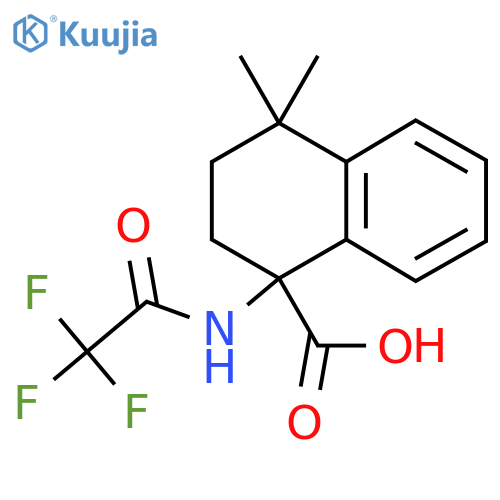 4,4-Dimethyl-1-(2,2,2-trifluoroacetamido)-1,2,3,4-tetrahydronaphthalene-1-carboxylic acid structure