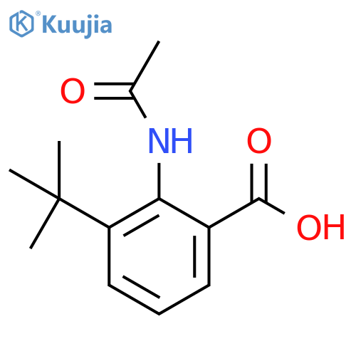 3-Tert-butyl-2-acetamidobenzoic acid structure