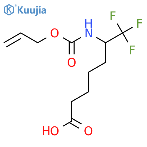 7,7,7-trifluoro-6-{(prop-2-en-1-yloxy)carbonylamino}heptanoic acid structure