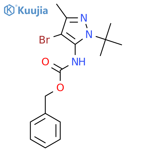 benzyl N-(4-bromo-1-tert-butyl-3-methyl-1H-pyrazol-5-yl)carbamate structure
