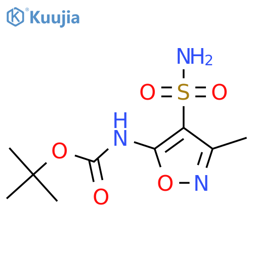 tert-butyl N-(3-methyl-4-sulfamoyl-1,2-oxazol-5-yl)carbamate structure