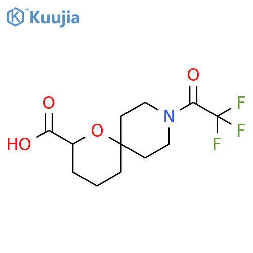 9-(2,2,2-trifluoroacetyl)-1-oxa-9-azaspiro5.5undecane-2-carboxylic acid structure