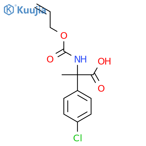 2-(4-chlorophenyl)-2-{(prop-2-en-1-yloxy)carbonylamino}propanoic acid structure