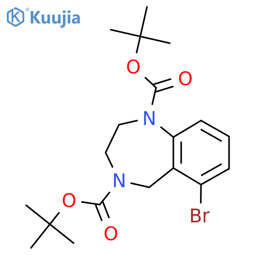 1,4-di-tert-butyl 6-bromo-2,3,4,5-tetrahydro-1H-1,4-benzodiazepine-1,4-dicarboxylate structure