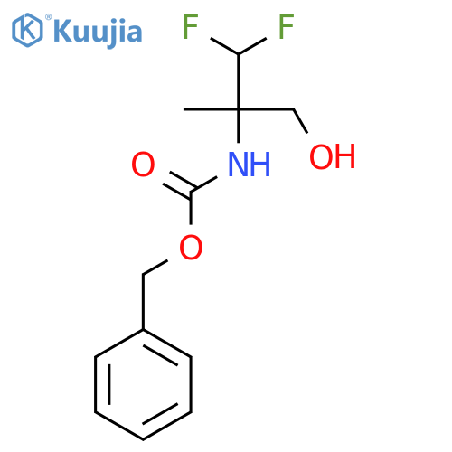 benzyl N-(1,1-difluoro-3-hydroxy-2-methylpropan-2-yl)carbamate structure