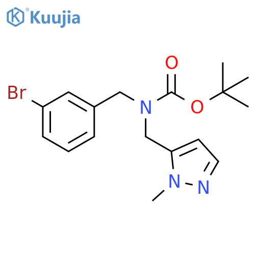 tert-butyl N-(3-bromophenyl)methyl-N-(1-methyl-1H-pyrazol-5-yl)methylcarbamate structure