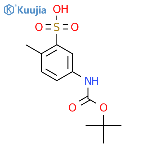 5-{(tert-butoxy)carbonylamino}-2-methylbenzene-1-sulfonic acid structure