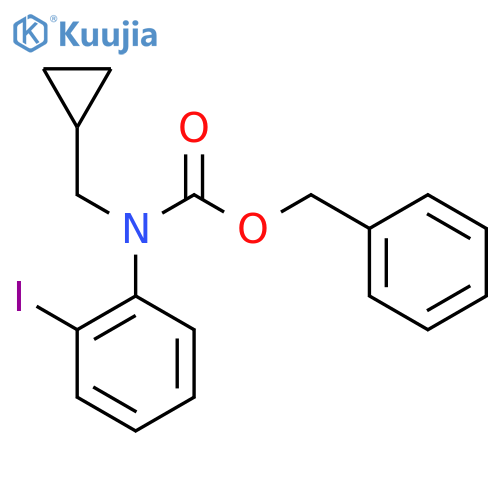 benzyl N-(cyclopropylmethyl)-N-(2-iodophenyl)carbamate structure