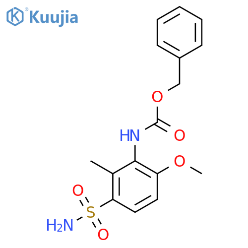benzyl N-(6-methoxy-2-methyl-3-sulfamoylphenyl)carbamate structure