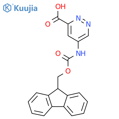 5-({(9H-fluoren-9-yl)methoxycarbonyl}amino)pyridazine-3-carboxylic acid structure