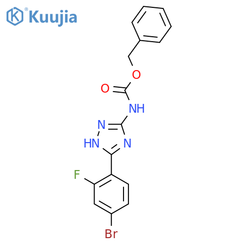 benzyl N-3-(4-bromo-2-fluorophenyl)-1H-1,2,4-triazol-5-ylcarbamate structure
