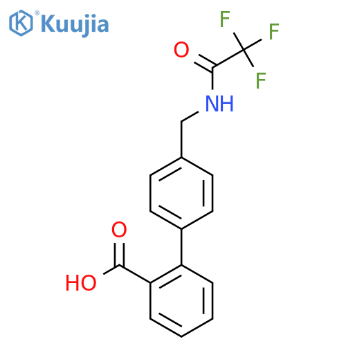 4'-(2,2,2-trifluoroacetamido)methyl-1,1'-biphenyl-2-carboxylic acid structure