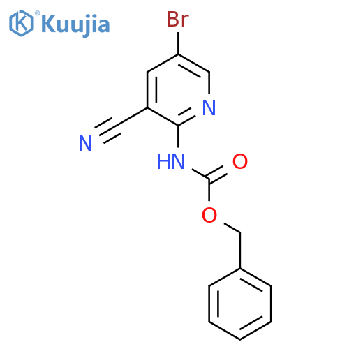 benzyl N-(5-bromo-3-cyanopyridin-2-yl)carbamate structure