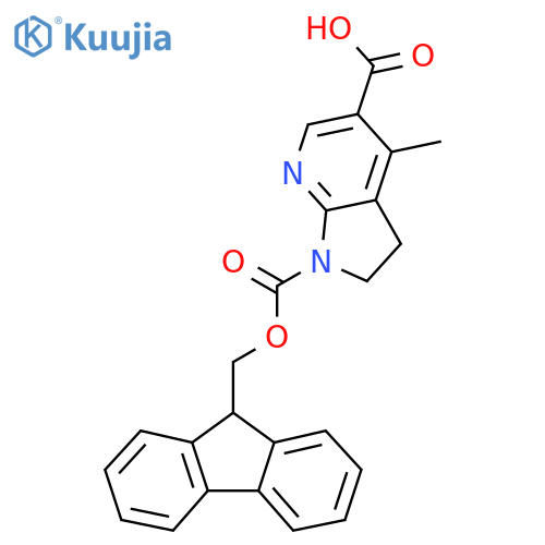 1-{(9H-fluoren-9-yl)methoxycarbonyl}-4-methyl-1H,2H,3H-pyrrolo2,3-bpyridine-5-carboxylic acid structure