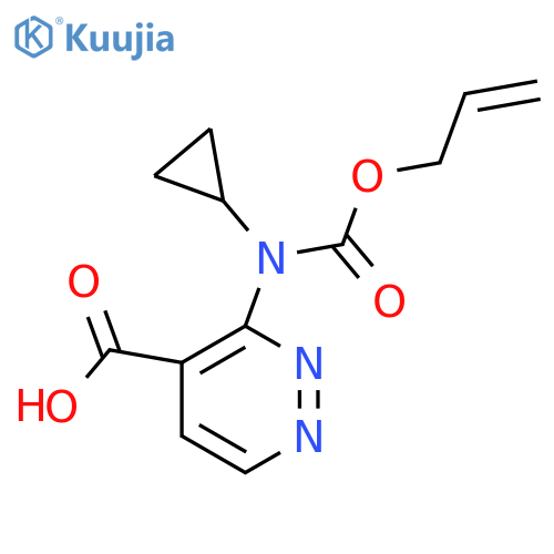 3-{cyclopropyl(prop-2-en-1-yloxy)carbonylamino}pyridazine-4-carboxylic acid structure