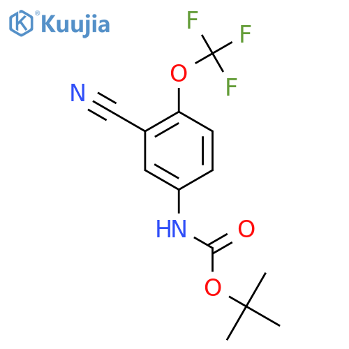 tert-butyl N-3-cyano-4-(trifluoromethoxy)phenylcarbamate structure