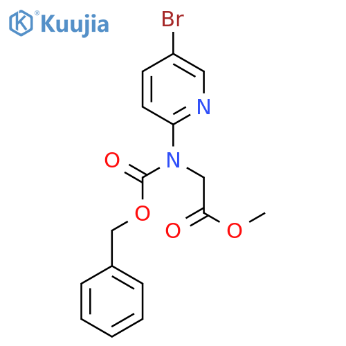 methyl 2-{(benzyloxy)carbonyl(5-bromopyridin-2-yl)amino}acetate structure