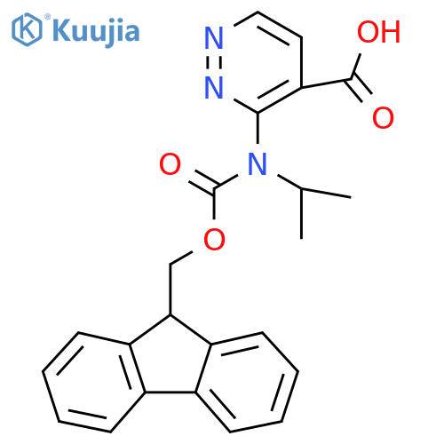 3-({(9H-fluoren-9-yl)methoxycarbonyl}(propan-2-yl)amino)pyridazine-4-carboxylic acid structure