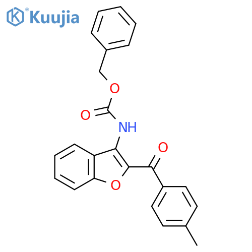 benzyl N-2-(4-methylbenzoyl)-1-benzofuran-3-ylcarbamate structure