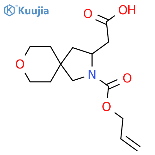 2-{2-(prop-2-en-1-yloxy)carbonyl-8-oxa-2-azaspiro4.5decan-3-yl}acetic acid structure