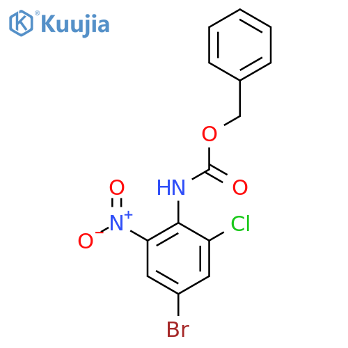 benzyl N-(4-bromo-2-chloro-6-nitrophenyl)carbamate structure