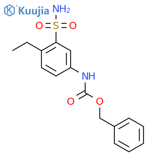 benzyl N-(4-ethyl-3-sulfamoylphenyl)carbamate structure