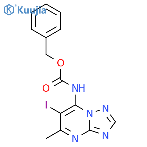 benzyl N-{6-iodo-5-methyl-1,2,4triazolo1,5-apyrimidin-7-yl}carbamate structure