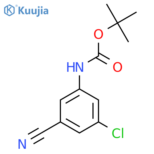 tert-butyl N-(3-chloro-5-cyanophenyl)carbamate structure