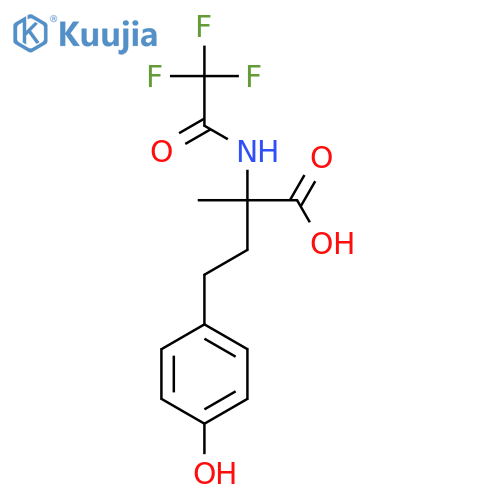 4-(4-Hydroxyphenyl)-2-methyl-2-(2,2,2-trifluoroacetamido)butanoic acid structure