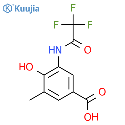 4-Hydroxy-3-methyl-5-(2,2,2-trifluoroacetamido)benzoic acid structure