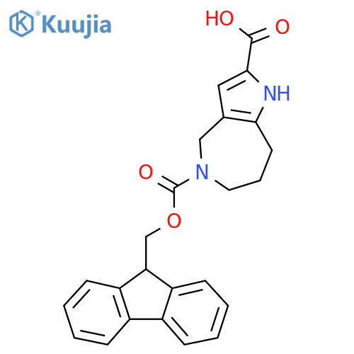 5-{(9H-fluoren-9-yl)methoxycarbonyl}-1H,4H,5H,6H,7H,8H-pyrrolo3,2-cazepine-2-carboxylic acid structure