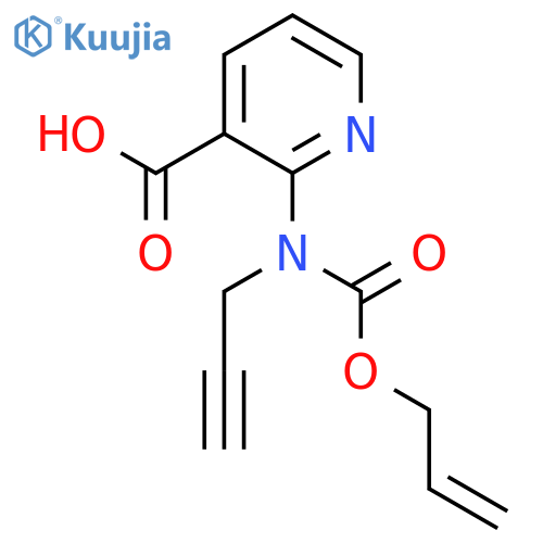 2-{(prop-2-en-1-yloxy)carbonyl(prop-2-yn-1-yl)amino}pyridine-3-carboxylic acid structure