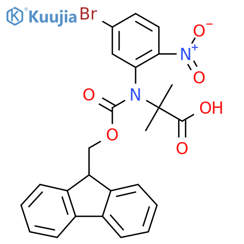 2-(5-bromo-2-nitrophenyl)({(9H-fluoren-9-yl)methoxycarbonyl})amino-2-methylpropanoic acid structure