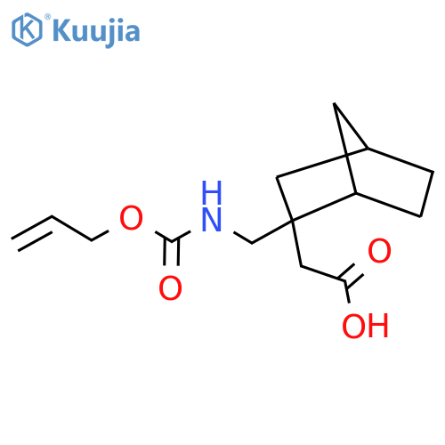 2-2-({(prop-2-en-1-yloxy)carbonylamino}methyl)bicyclo2.2.1heptan-2-ylacetic acid structure