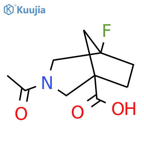 3-acetyl-5-fluoro-3-azabicyclo3.2.1octane-1-carboxylic acid structure