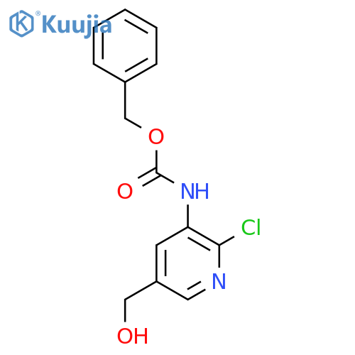 benzyl N-2-chloro-5-(hydroxymethyl)pyridin-3-ylcarbamate structure