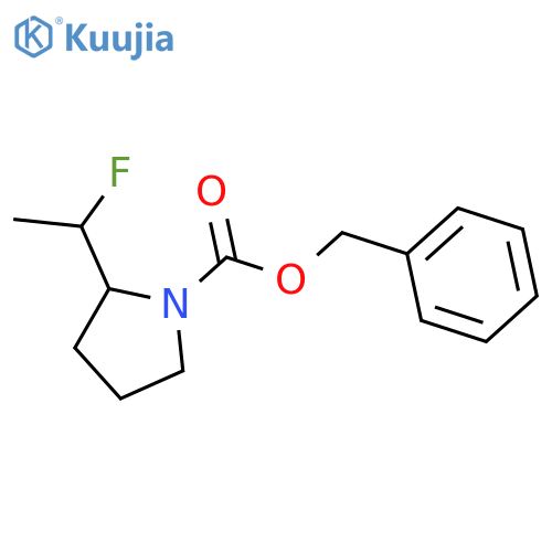 Benzyl 2-(1-fluoroethyl)pyrrolidine-1-carboxylate structure