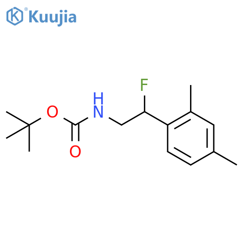 tert-butyl N-2-(2,4-dimethylphenyl)-2-fluoroethylcarbamate structure