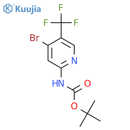 tert-butyl N-4-bromo-5-(trifluoromethyl)pyridin-2-ylcarbamate structure