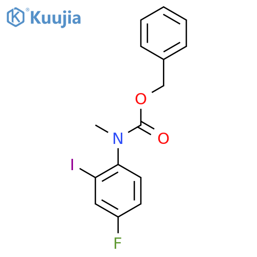 benzyl N-(4-fluoro-2-iodophenyl)-N-methylcarbamate structure