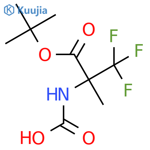 3-(tert-butoxy)-1,1,1-trifluoro-2-methyl-3-oxopropan-2-ylcarbamic acid structure
