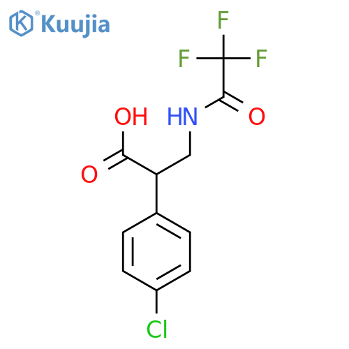 2-(4-Chlorophenyl)-3-(2,2,2-trifluoroacetamido)propanoic acid structure