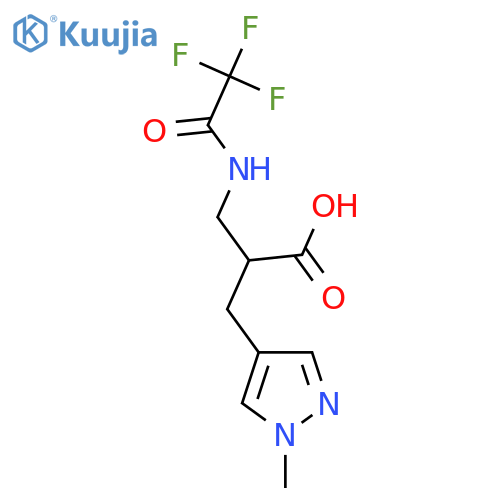 2-[(1-methyl-1H-pyrazol-4-yl)methyl]-3-(2,2,2-trifluoroacetamido)propanoic acid structure