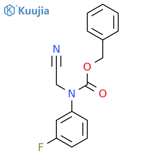 benzyl N-(cyanomethyl)-N-(3-fluorophenyl)carbamate structure