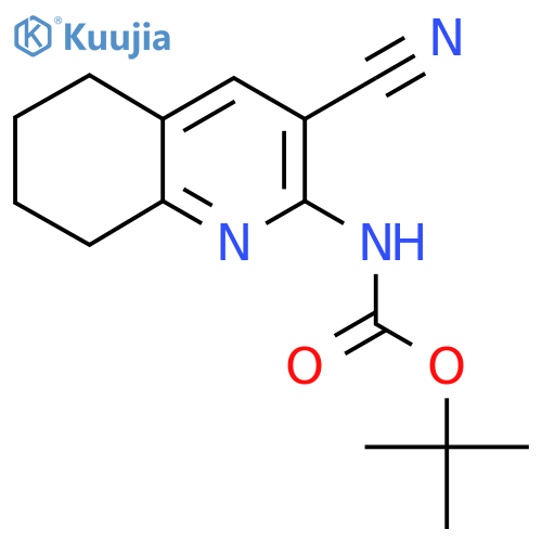 tert-butyl N-(3-cyano-5,6,7,8-tetrahydroquinolin-2-yl)carbamate structure