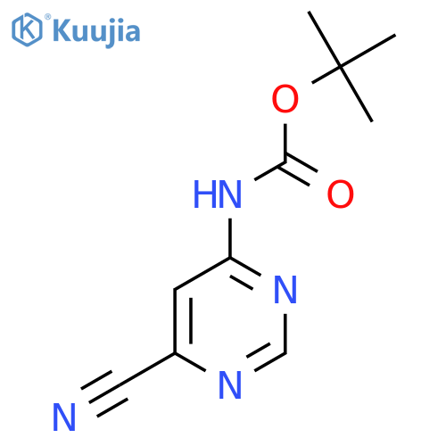 tert-butyl N-(6-cyanopyrimidin-4-yl)carbamate structure