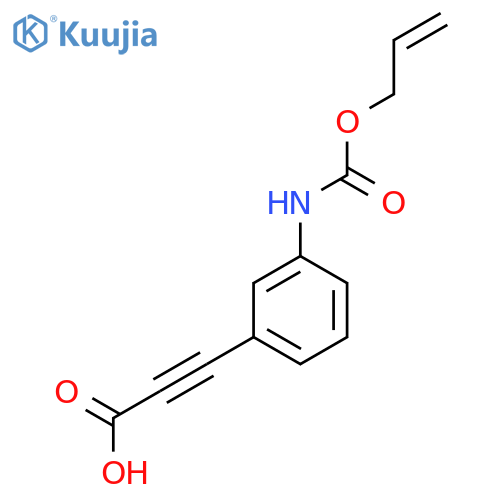 3-(3-{(prop-2-en-1-yloxy)carbonylamino}phenyl)prop-2-ynoic acid structure