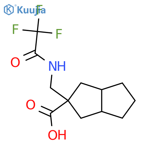 2-[(2,2,2-Trifluoroacetamido)methyl]-octahydropentalene-2-carboxylic acid structure
